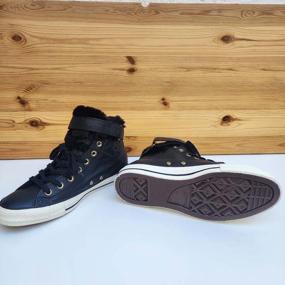 Converse Chuck Taylor AS Brea Lether Size  6.5 Black Limited Edition New - Picture 12 of 12